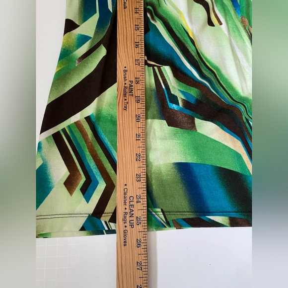 AB Studio knit top blouse top geometric abstract print 3/4 sleeves XL - Picture 5 of 16